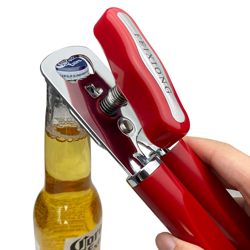 Blue (2-Pack) Heavy-Duty Manual Can Opener - Ergonomic 3-in-1 Tool with view 3