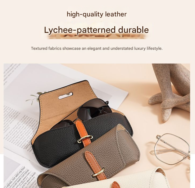 3 Pack Grey Chic Portable Glasses Case Set - Anti-Pressure Sunglass & Myopia view 3