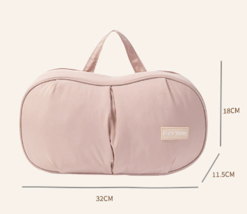 Beige Portable Underwear Travel Organizer Bag - Bra & Lingerie Storage view 2