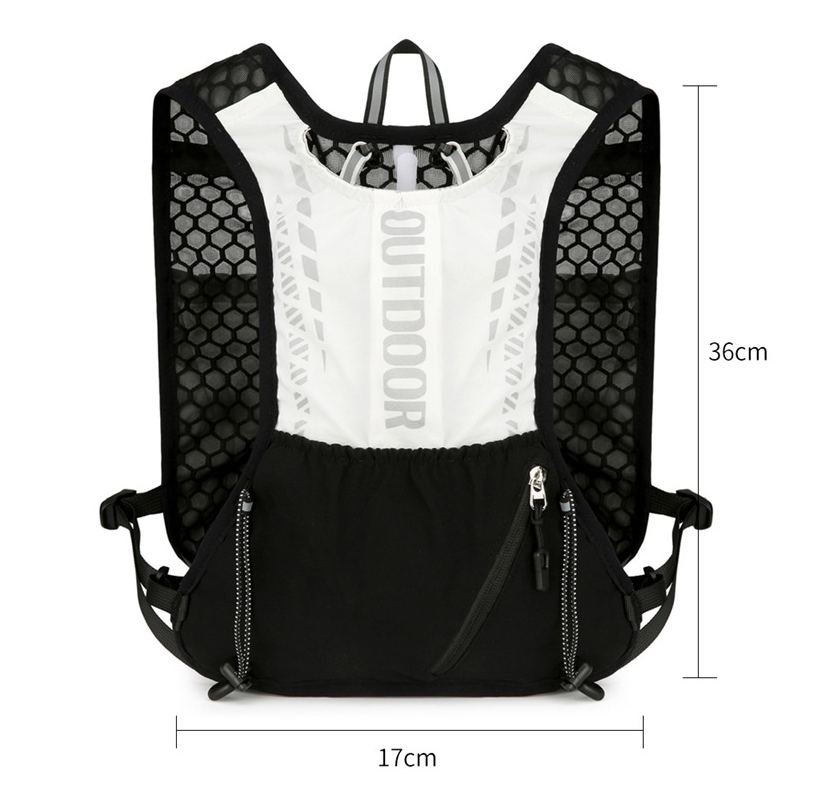 Pink 5L Breathable Hydration Vest Pack - Sweat-Wicking Running Bag view 2