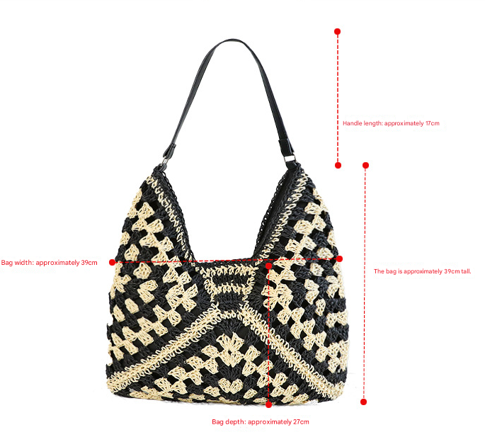 Khaki Stylish Woven Shoulder Bag - Fashionable Versatile Handbag & Crossbody view 2