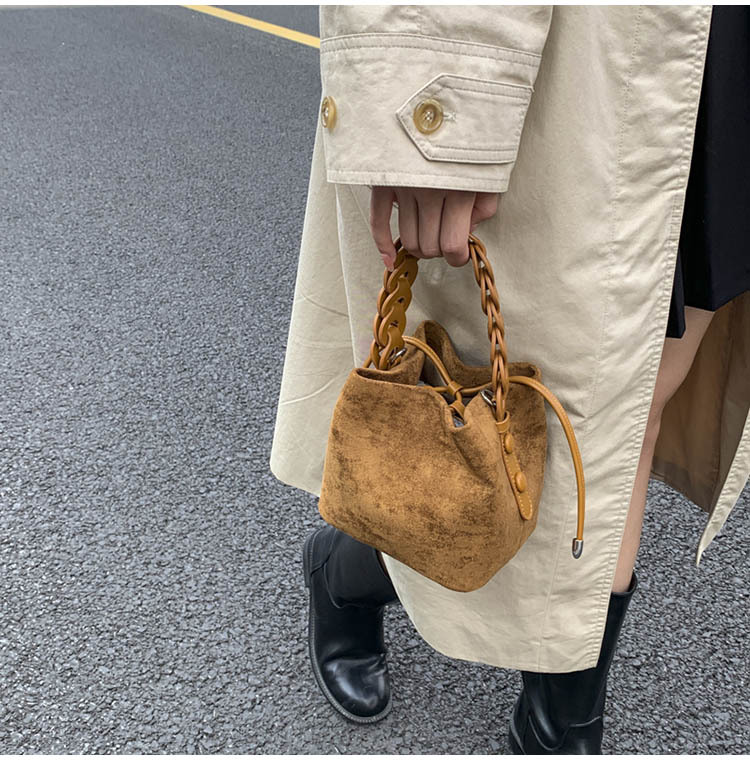 Brown Retro Maillard Brown Mini Bag - 2025 New Casual Versatile Women's view 4