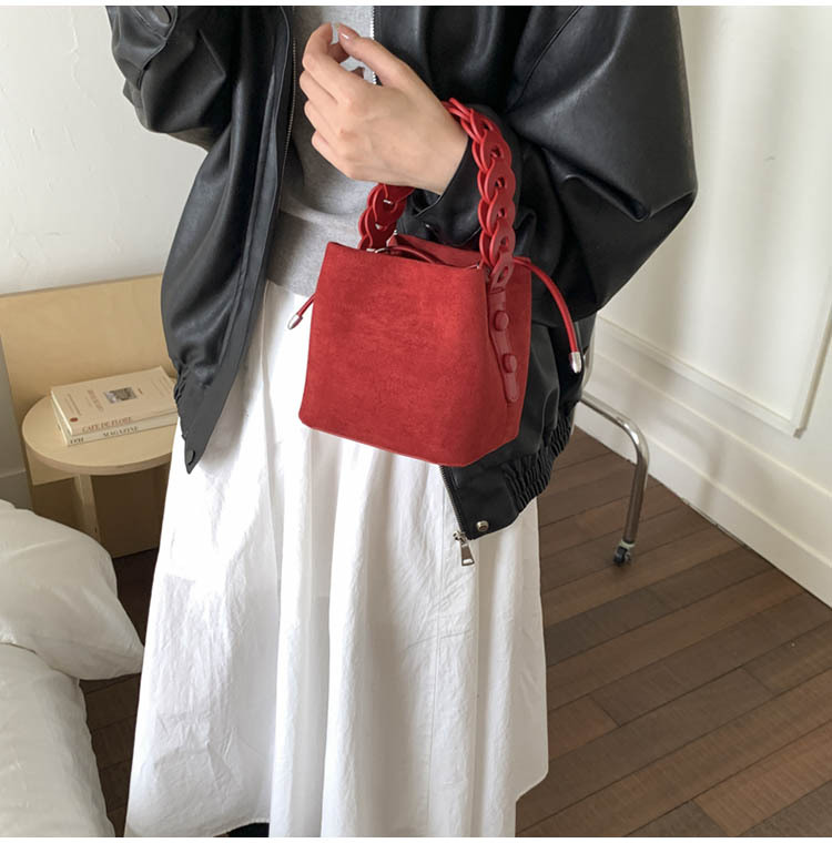 Red Retro Maillard Brown Mini Bag - 2025 New Casual Versatile Women's view 4