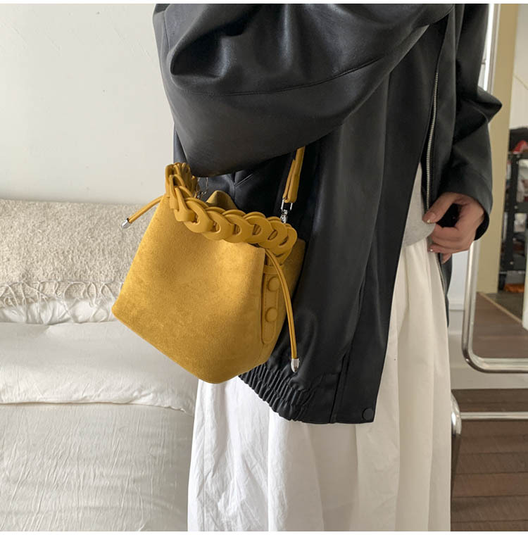 Yellow Retro Maillard Brown Mini Bag - 2025 New Casual Versatile Women's view 4