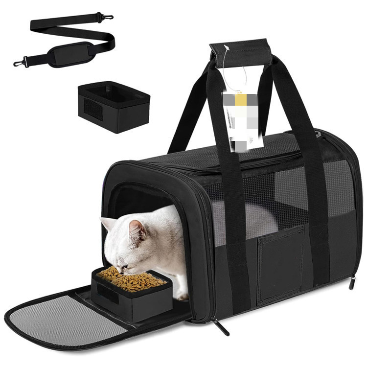 Black Large Cat & Small Dog Carrier - Soft-Sided
