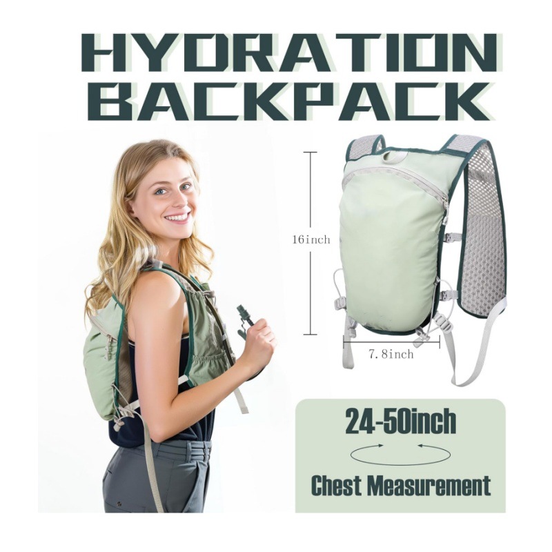 Lightweight Hydration Backpack Running Vest with Adjustable Chest Straps view 4