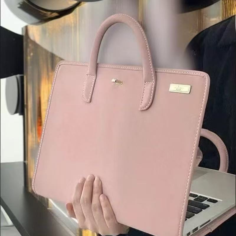 14 Inch Laptop Carry Case with Handles PU Leather Protective Sleeve Cover for view 3