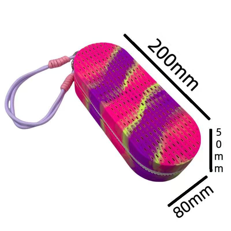 Blue-pink Breathable Silicone Swim Goggles Case Shockproof Sunglasses view 2