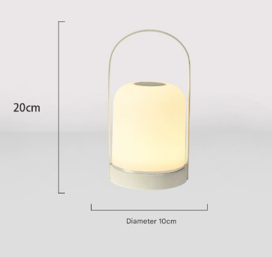 White Portable LED Table Lamp Rechargeable Touch Dimmable Lantern 3 Colour view 2