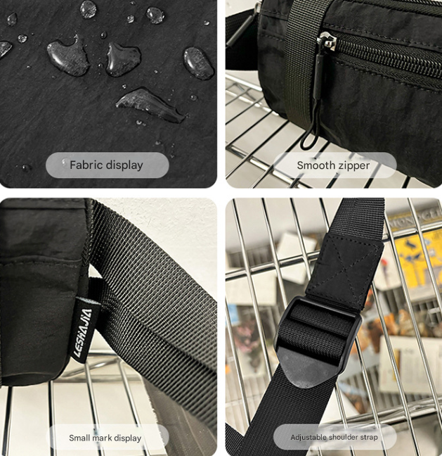 Yellow Unisex Mini Crossbody Waist Bag Lightweight Nylon Running Belt Phone view 3
