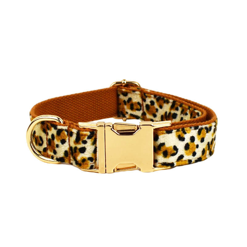 XL Luxury 5 Piece Dog Harness and Collar Set Leopard Print with Leash Bow Tie view 2