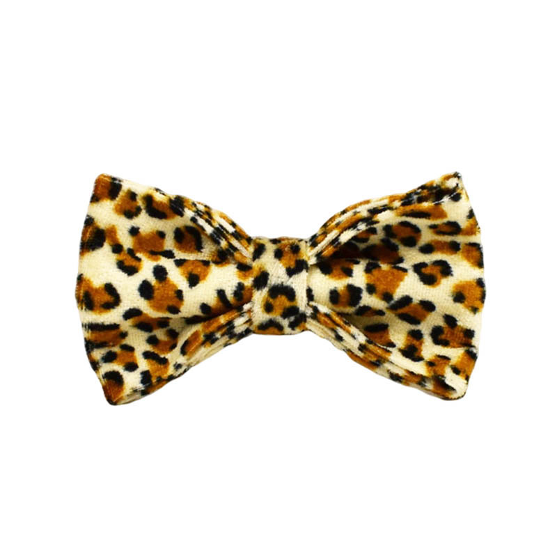 XL Luxury 5 Piece Dog Harness and Collar Set Leopard Print with Leash Bow Tie view 4