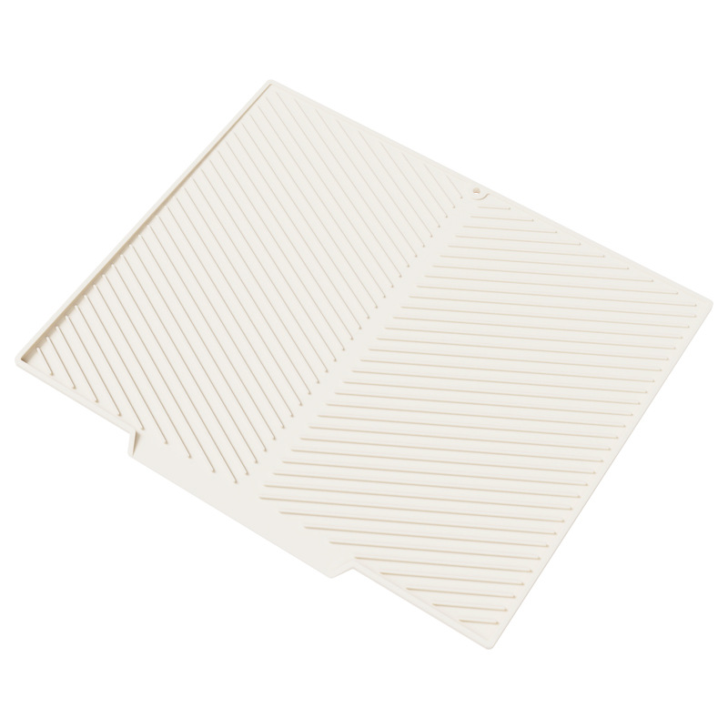 2PC White Multi-Use Drain Mat (43x33 cm) – Non-Slip Heat Protection for Dish — image 1