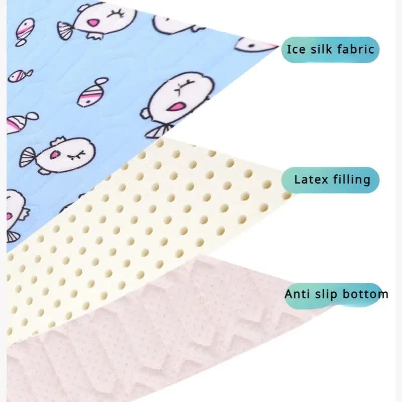 2-Pack Black Cat Pet Summer Cooling Latex Pad (XL Size: 70*50cm) - Breathable view 2