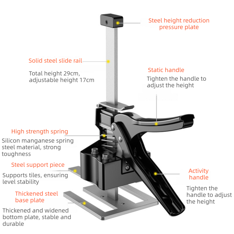 Two-Piece Heavy-Duty Metal Tile Lifter (29cm Max Lift)- Dual-Rod Precision view 3