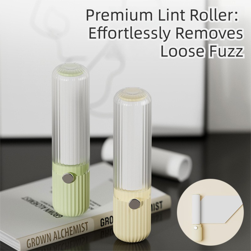 White Portable Mini Lint Roller Set for Pet Hair Cleaning - 6 Refills (180 view 2