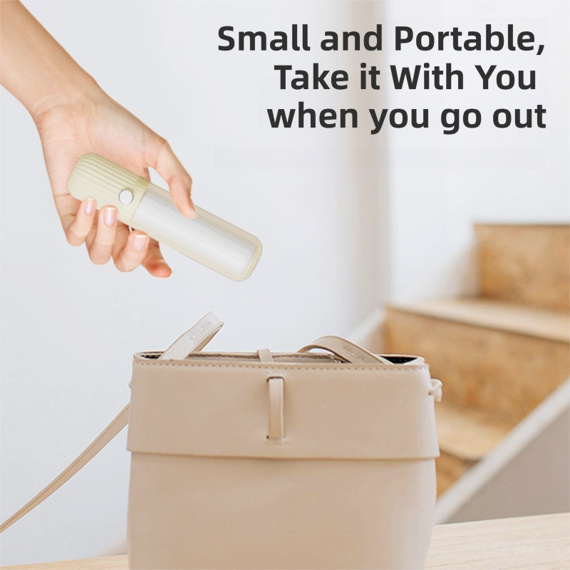 White Portable Mini Lint Roller Set for Pet Hair Cleaning - 6 Refills (180 view 3