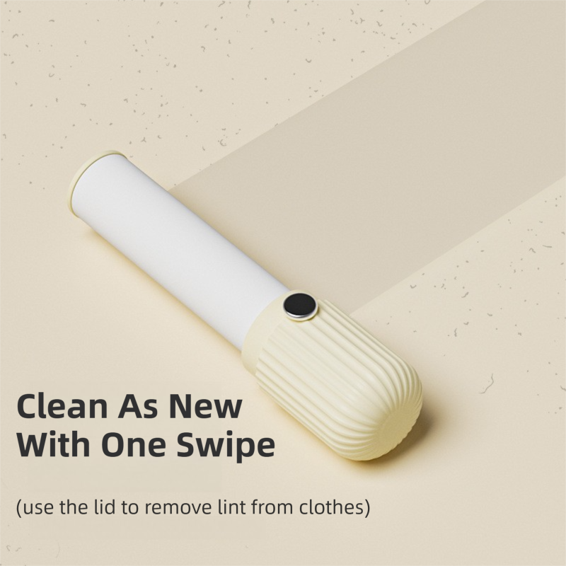White Portable Mini Lint Roller Set for Pet Hair Cleaning - 6 Refills (180 view 4