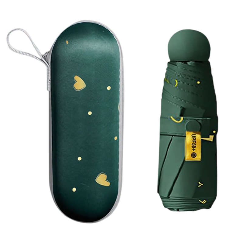 2-Pack Green Ultra-Compact 5-Fold Waterproof All-Weather Umbrella for Women — image 1