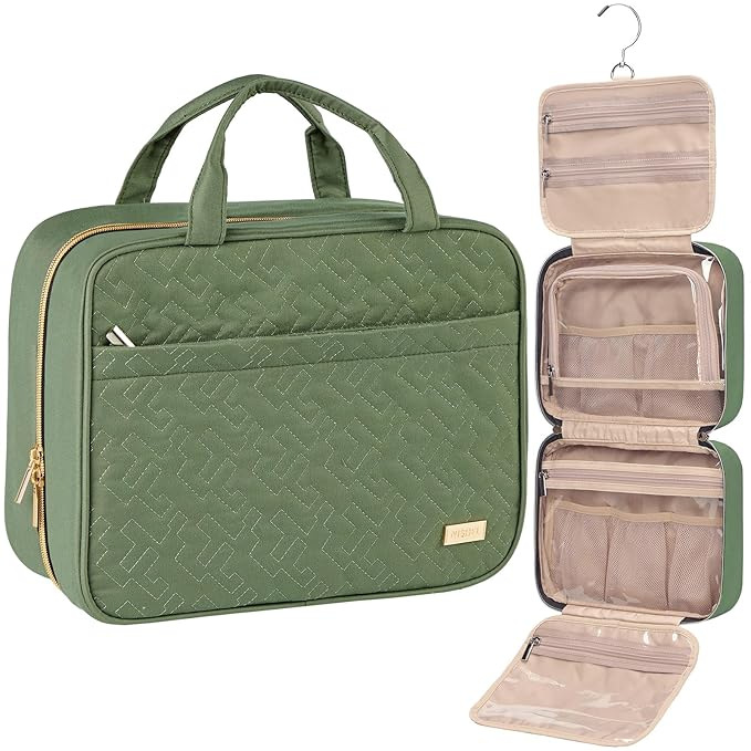 Green Large Capacity Hanging Toiletry Bag for Women(30.5 x 22.5 x 12 cm)