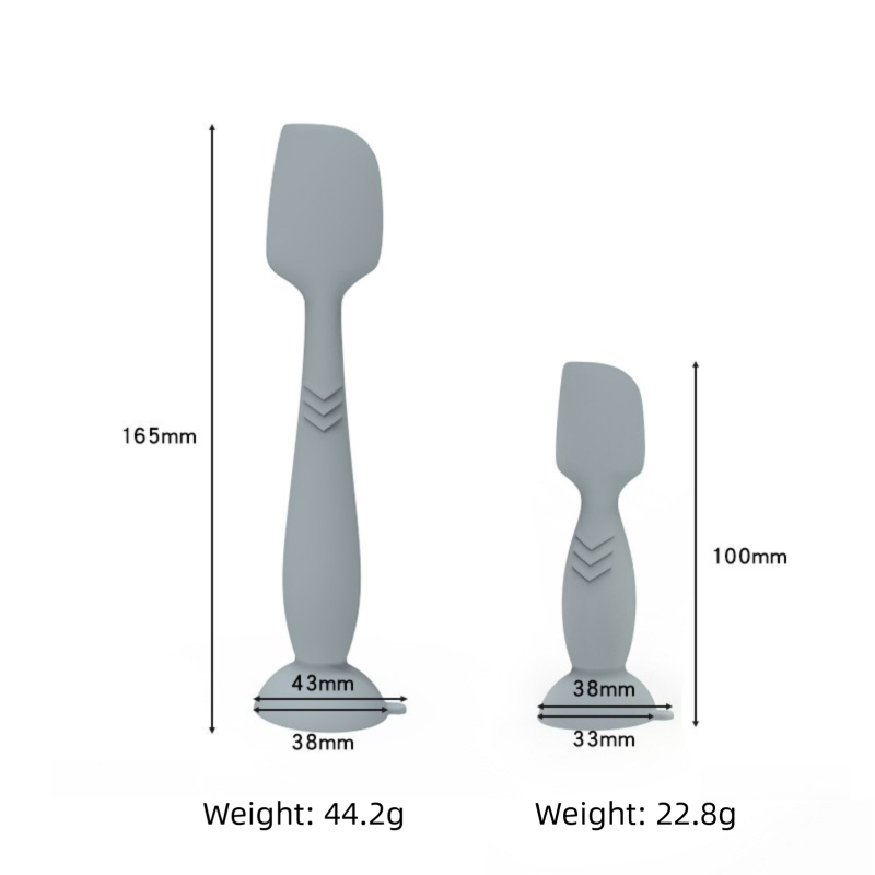 4-Pack Grey Small Silicone Ointment Applicator Spatulas(10 CM x 3.3 CM) view 2