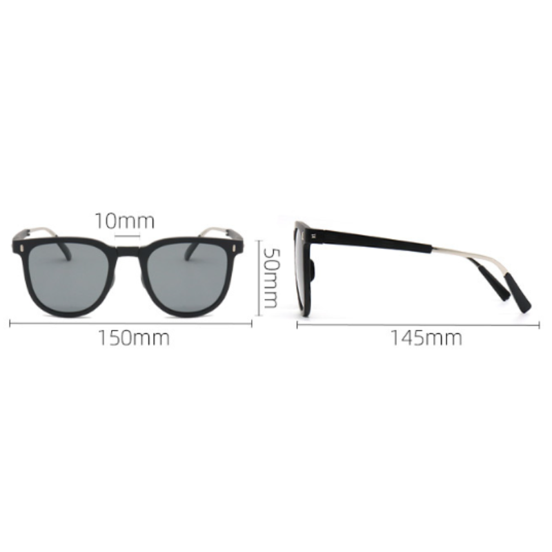 Ultra-Light Foldable TR Sunglasses for Women with Storage Bag - 15° Adjustable view 6
