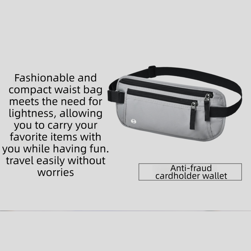 Pink RFID Blocking Slim Anti-Theft Fanny Pack for Outdoor Travel - Hidden view 6