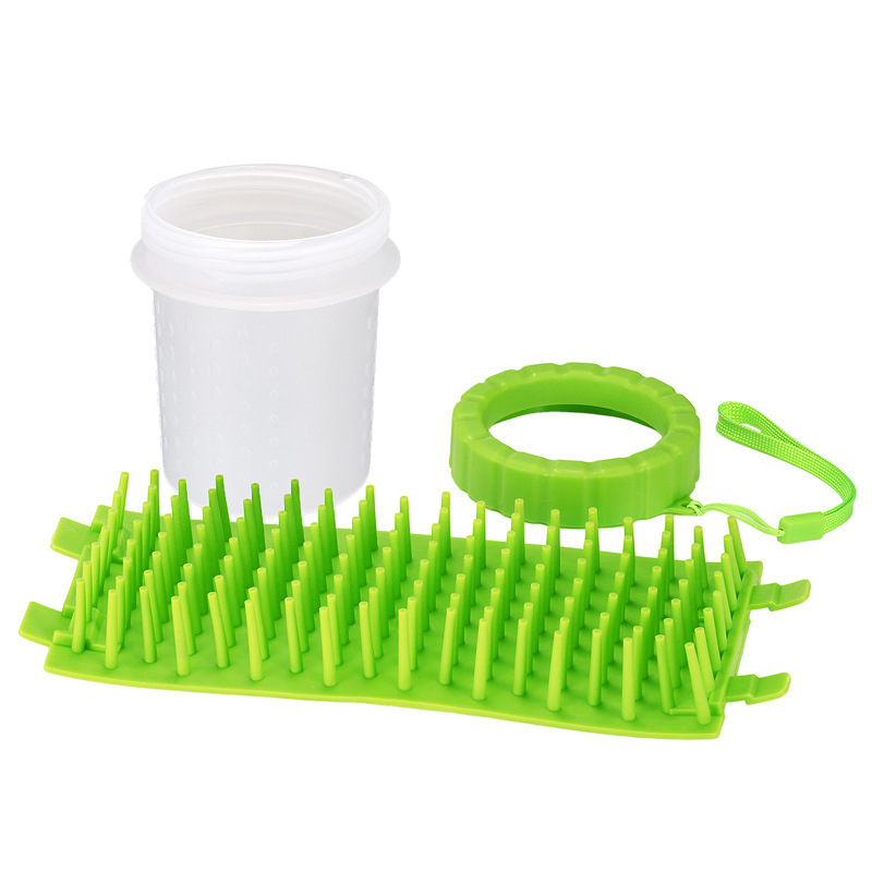 Green Large Size Quick & Easy-Clean Dog Paw Cleaner Cup - PP+TPR Material view 3