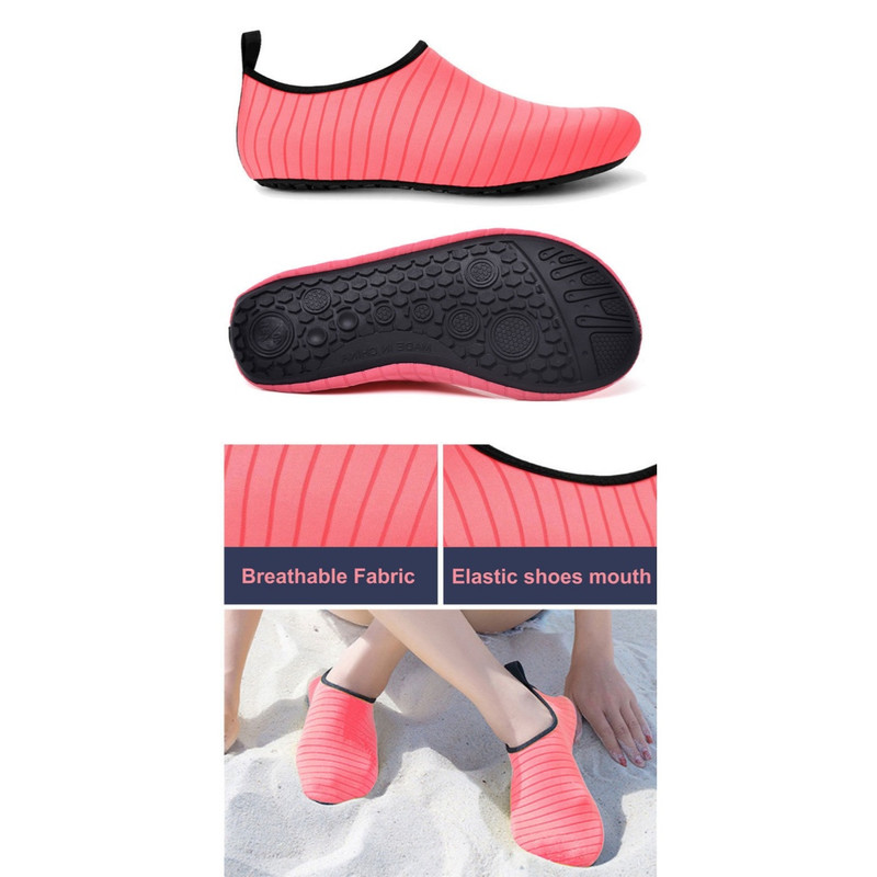 #42/43 Black Quick-Dry Aqua Beach Water Shoes for Men and Women - Slip-On view 3
