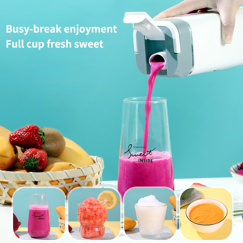 Black Portable Wireless 420ML Blender Bottle (8.7x8.7x23.2CM) - 12-Blade view 5