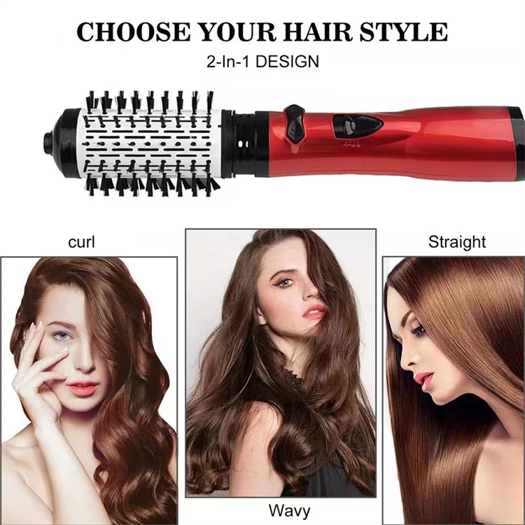 2-in-1 Blue Automatic Rotating Hot Air Styler(38/50mm Curling Barrel) view 2
