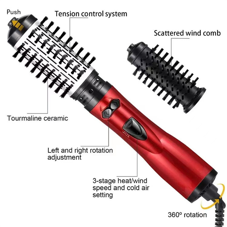 2-in-1 Pink Automatic Rotating Hot Air Styler(38/50mm Curling Barrel) view 6