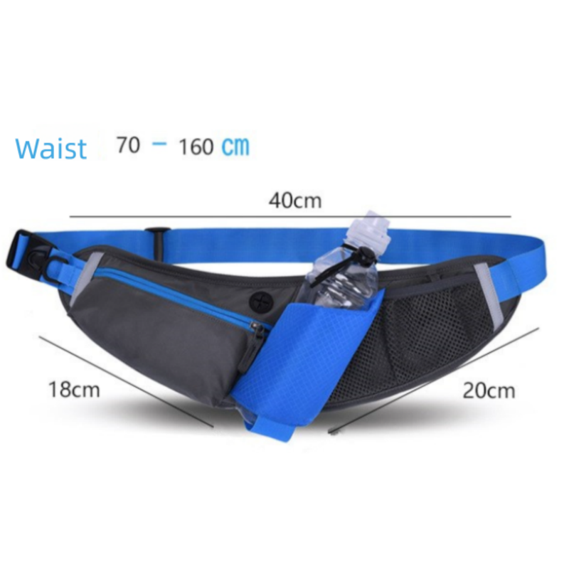 Red Adjustable Large Capacity Outdoor Sports Running Waist Pack(Waistline view 6