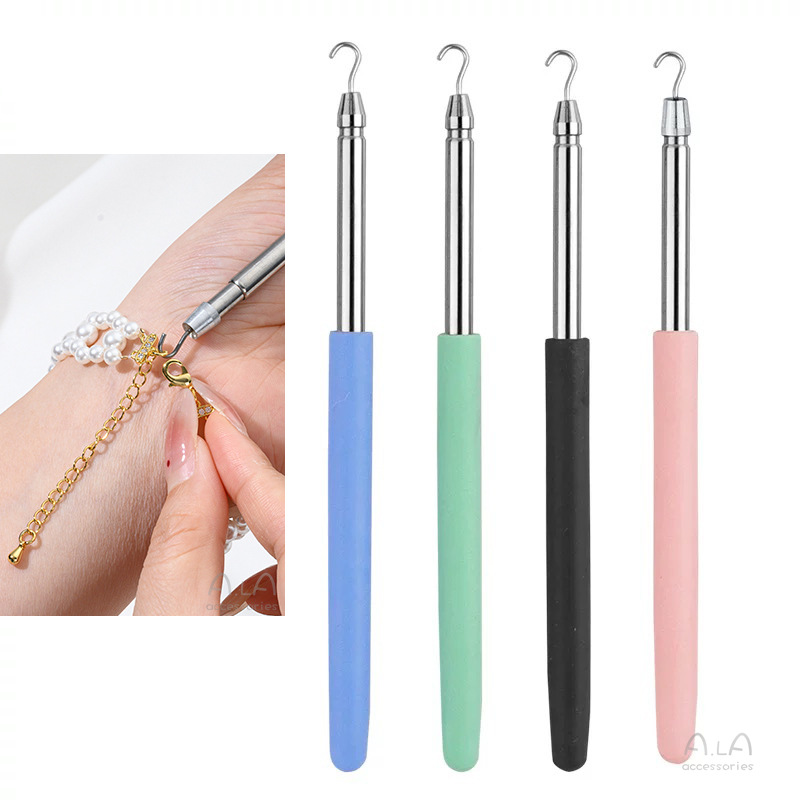 2-Pack Blue Jewelry Fastener Helper Tool - Quick Bracelet & Fine Chain Wearer view 6