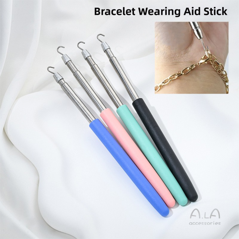2-Pack Black Jewelry Fastener Helper Tool - Quick Bracelet & Fine Chain Wearer view 2