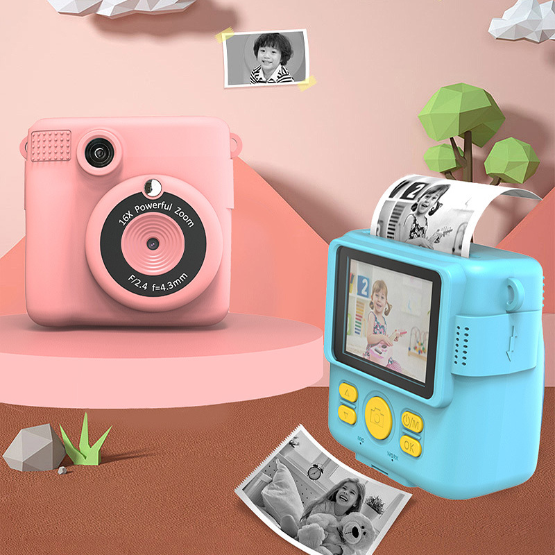 Purple ABS-681 Portable Kids Mini Digital Polaroid with 32GB Card view 7