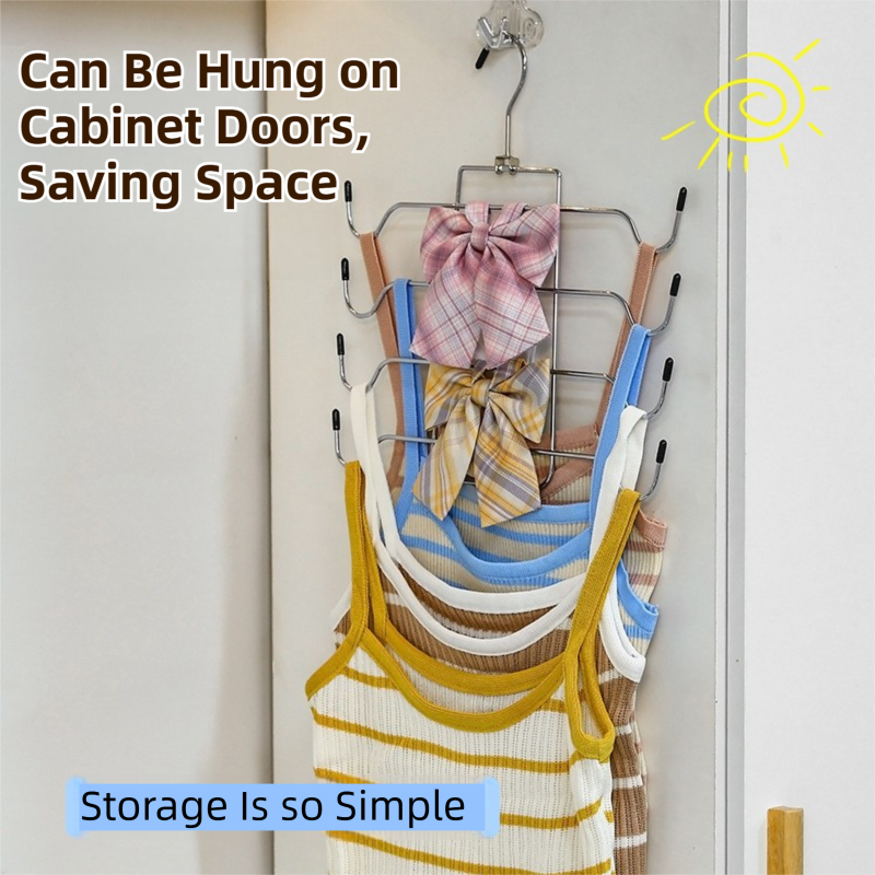 Foldable Vertical Layered Bra and Lingerie Organiser Hanger(8 Tier view 3