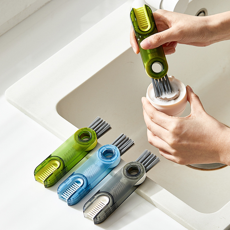 2-Packs 3-in-1 Blue Portable & Compact U-Shape Deeply-Cleaning Brush view 4