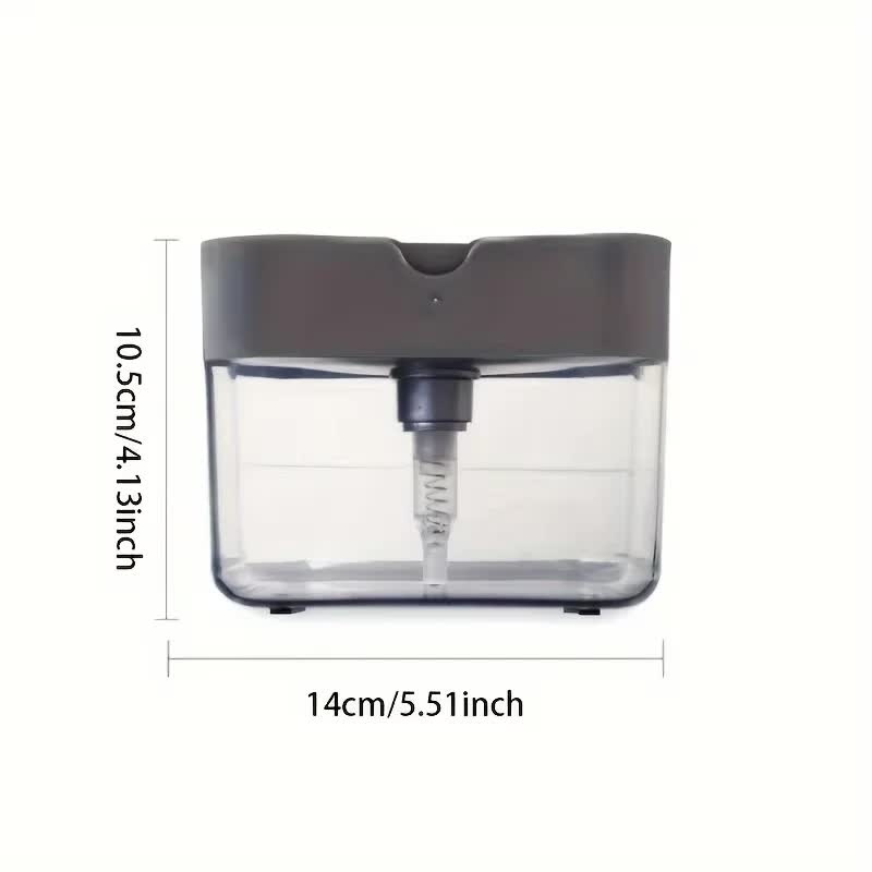 2-Pack Black Kitchen Press-Type Dish Soap Dispenser & Sponge Caddy - 2-in-1 view 2