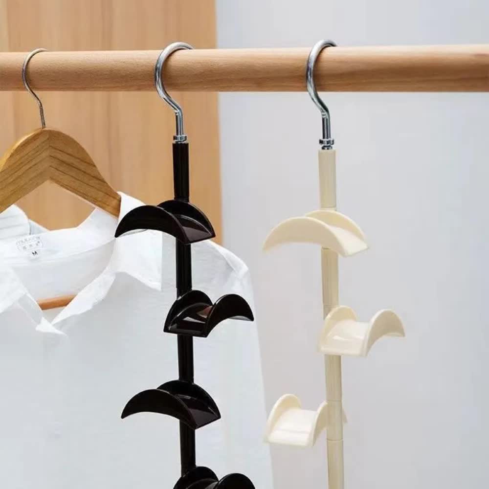 2-Pack White 360 Degree Rotating 4-Tier Closet Organiser Hook view 3
