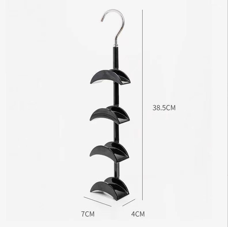 2-Pack White 360 Degree Rotating 4-Tier Closet Organiser Hook view 5