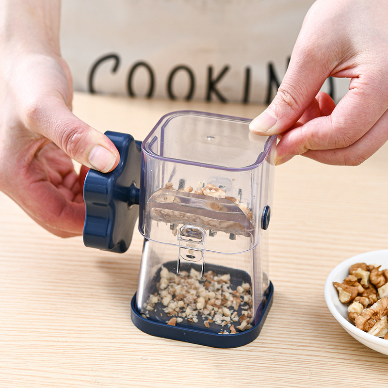 Navy blue Manual Nut & Chocolate Grinder - Effortless Peanut Walnut Chopper view 2
