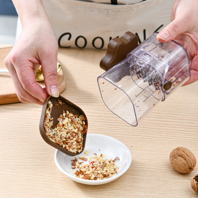 Navy blue Manual Nut & Chocolate Grinder - Effortless Peanut Walnut Chopper view 3