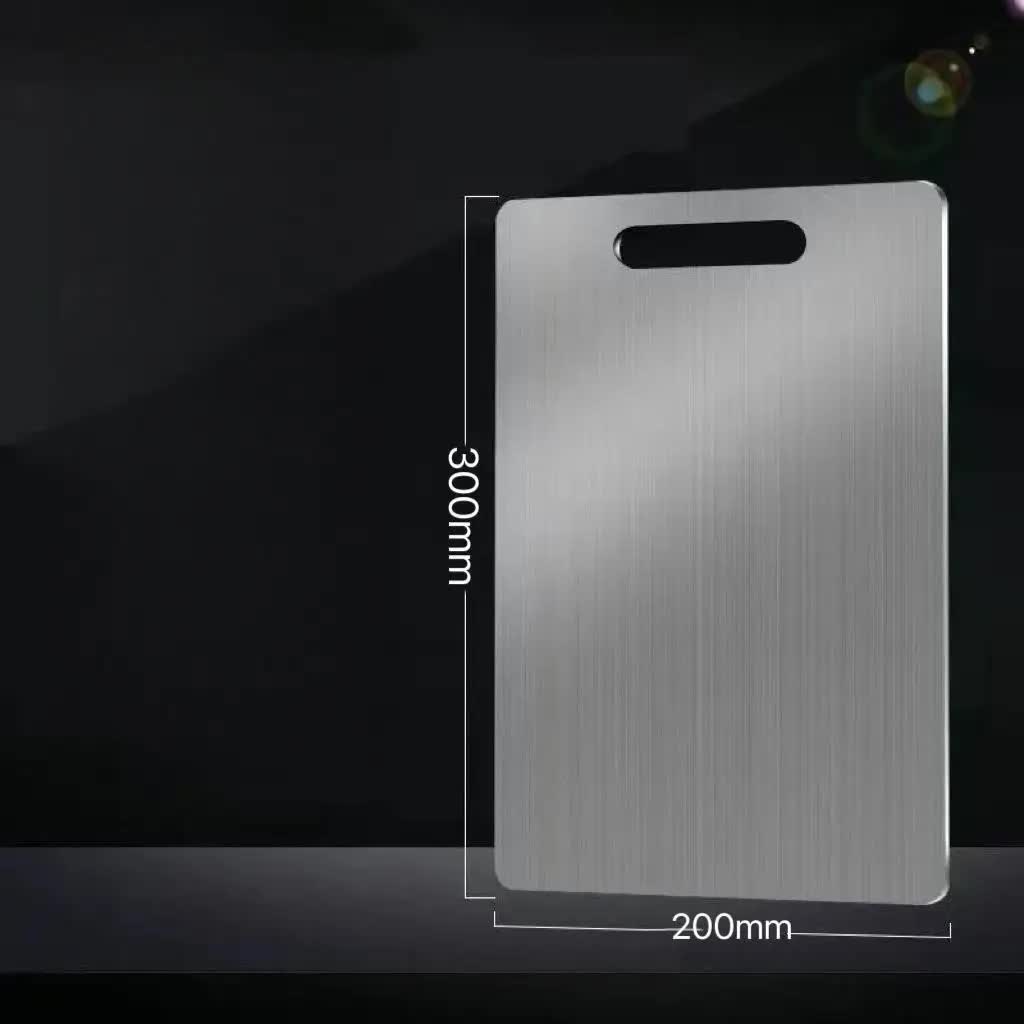 Dual-Sided Stainless Steel Chopping Board - Hygienic & Durable Kitchen Cutting — image 1