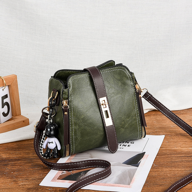 Green Fashion Women's Bucket Bag - Summer Crossbody Shoulder Handbag with Keychain — image 1