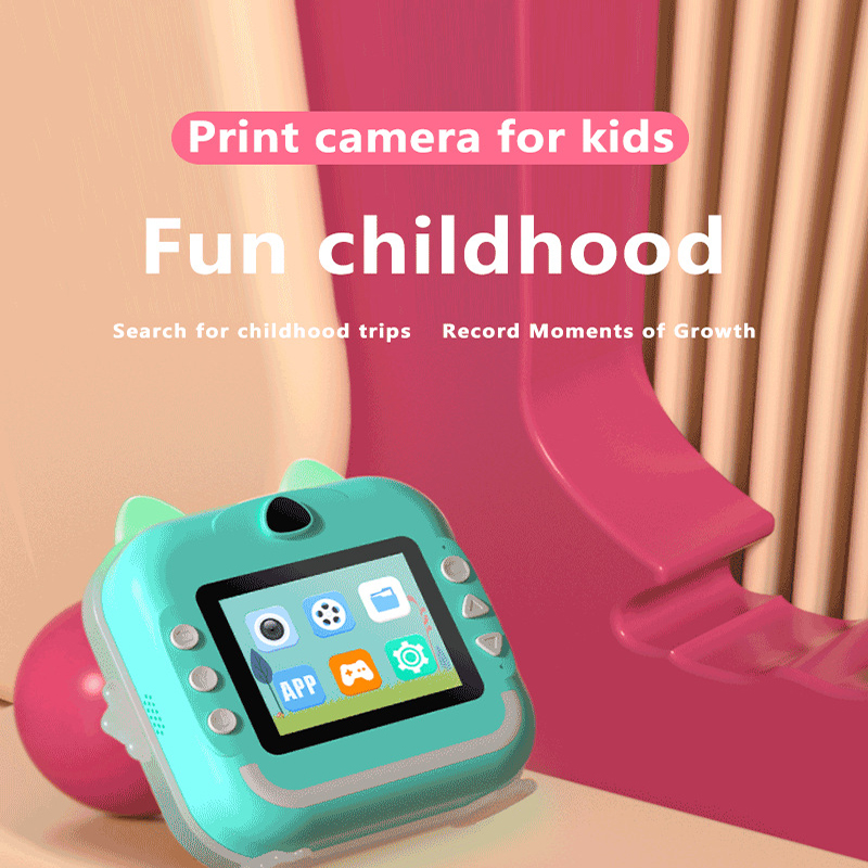 Pink rabbit Kids Instant Print Camera Zero Ink Digital Video Recorder with view 7