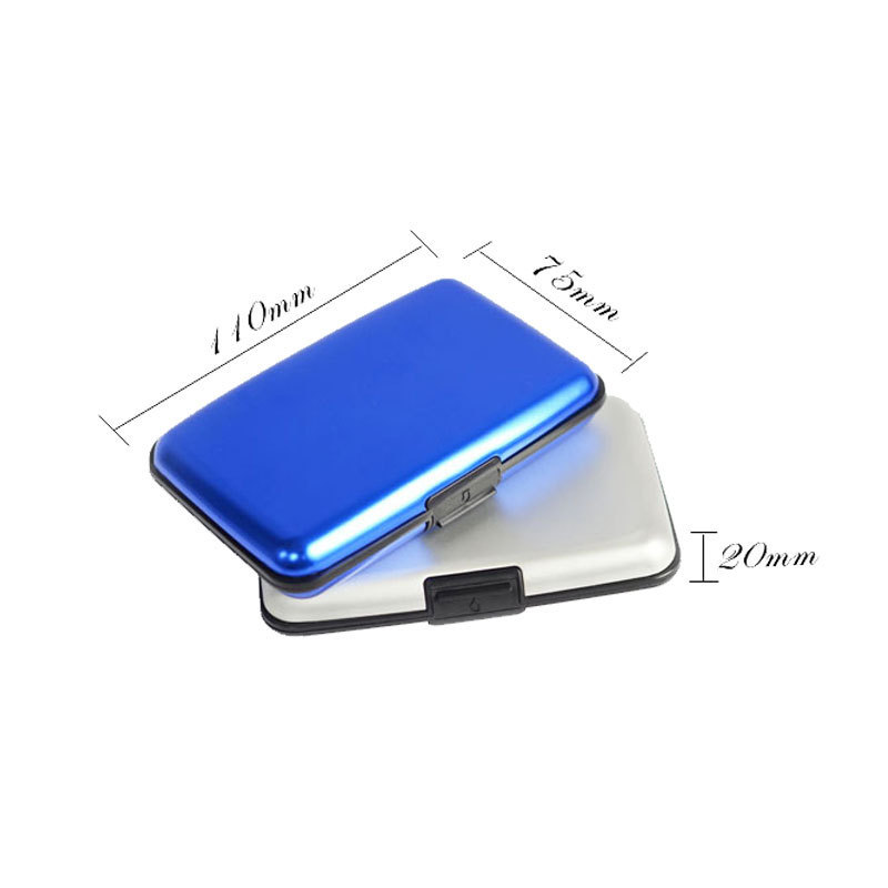 3-Pcs Brown Slim Aluminium Credit Card Holder RFID Blocking Wallet Hard Shell view 5