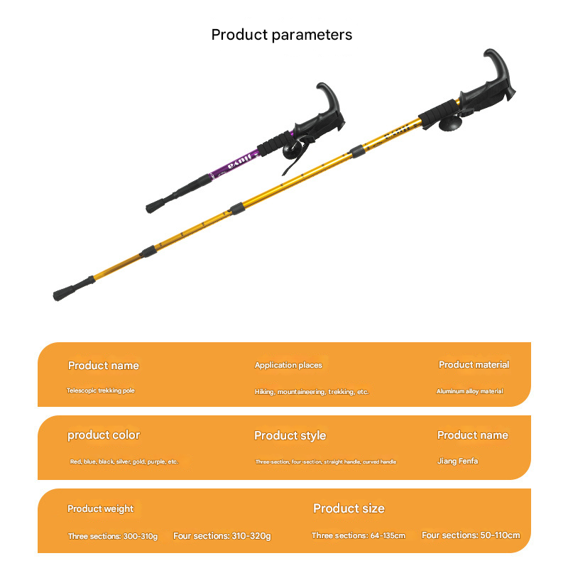 Blue Professional Outdoor Trekking Pole – Lightweight Aluminum Alloy view 3