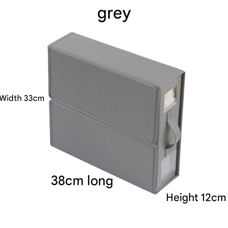 Black Foldable Oxford Fabric Storage Box with Clear Window – Large Capacity view 5