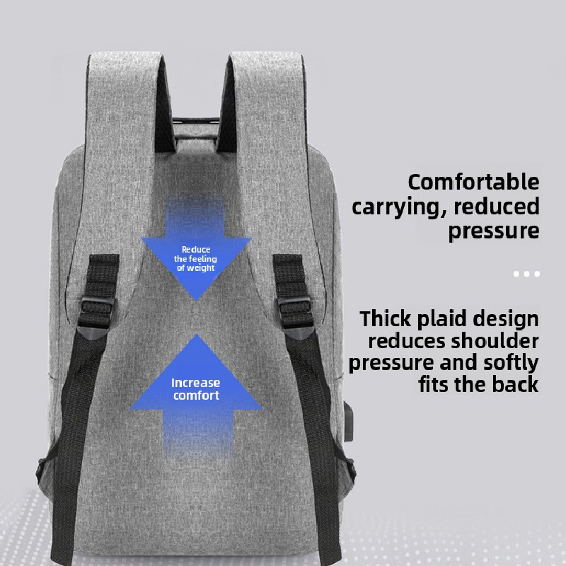 Blue 3 Piece Mens Backpack Set with Sling Bag and Pouch USB Charging Port view 6